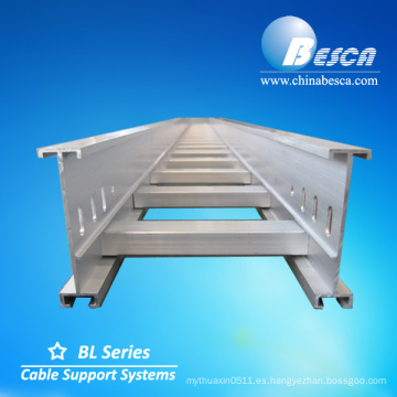 Bandeja de escalera de cable de aleación de aluminio (UL, cUL, NEMA, SGS, IEC, CE, ISO probado)